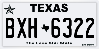TX license plate BXH6322