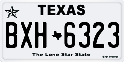 TX license plate BXH6323