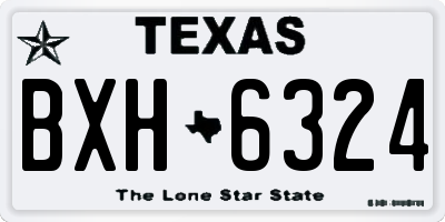 TX license plate BXH6324