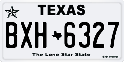 TX license plate BXH6327