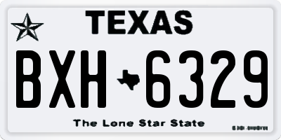TX license plate BXH6329