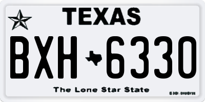 TX license plate BXH6330