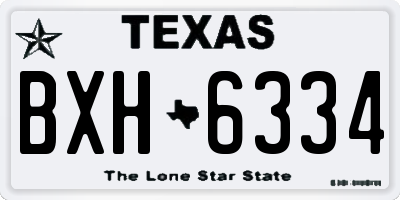 TX license plate BXH6334
