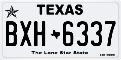 TX license plate BXH6337