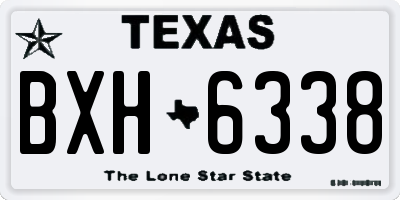 TX license plate BXH6338