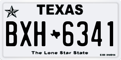 TX license plate BXH6341
