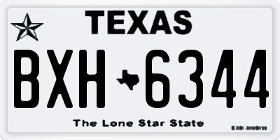 TX license plate BXH6344