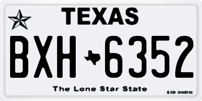 TX license plate BXH6352