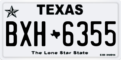 TX license plate BXH6355