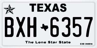 TX license plate BXH6357