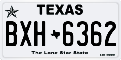 TX license plate BXH6362