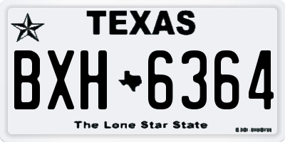 TX license plate BXH6364