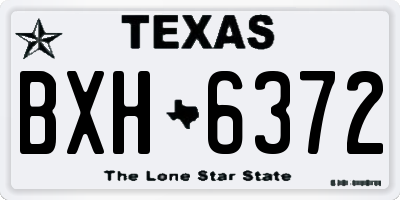 TX license plate BXH6372