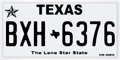 TX license plate BXH6376