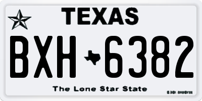 TX license plate BXH6382