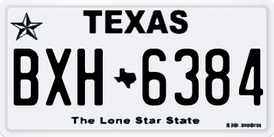TX license plate BXH6384