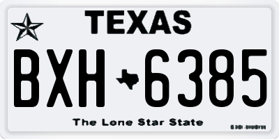 TX license plate BXH6385