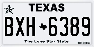 TX license plate BXH6389