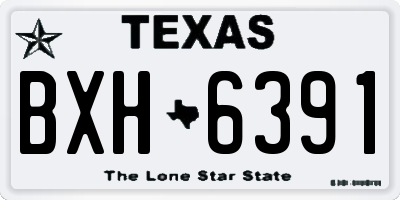 TX license plate BXH6391