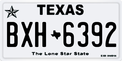 TX license plate BXH6392