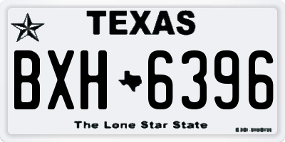 TX license plate BXH6396
