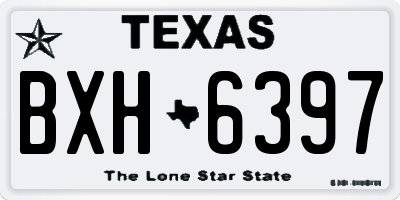 TX license plate BXH6397