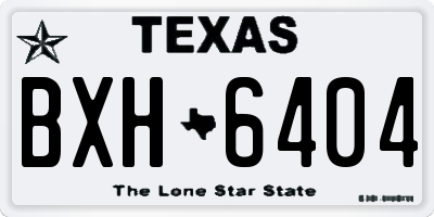 TX license plate BXH6404