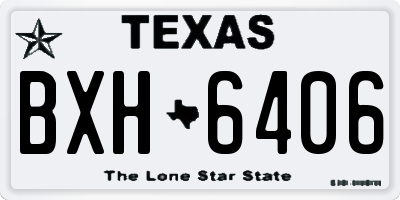 TX license plate BXH6406