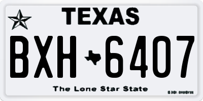 TX license plate BXH6407