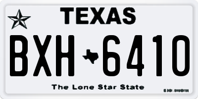 TX license plate BXH6410