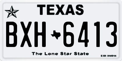 TX license plate BXH6413