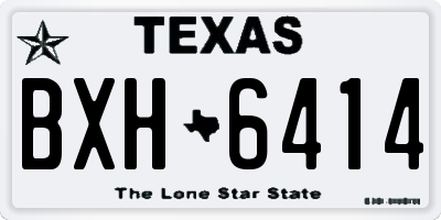 TX license plate BXH6414