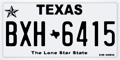 TX license plate BXH6415