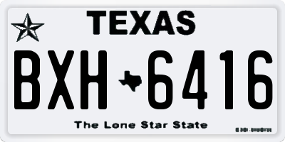 TX license plate BXH6416