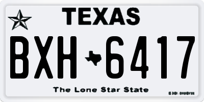 TX license plate BXH6417