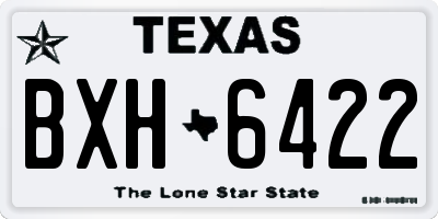 TX license plate BXH6422