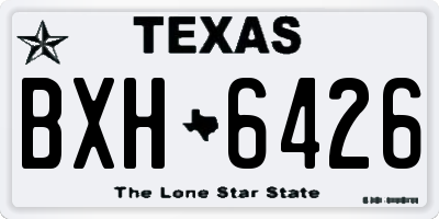 TX license plate BXH6426