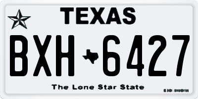 TX license plate BXH6427