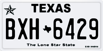 TX license plate BXH6429