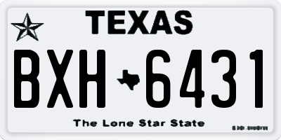 TX license plate BXH6431