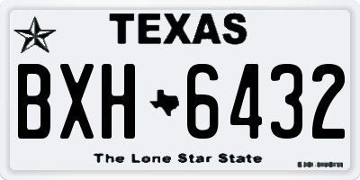 TX license plate BXH6432
