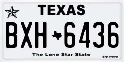 TX license plate BXH6436