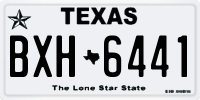TX license plate BXH6441