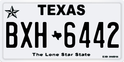 TX license plate BXH6442