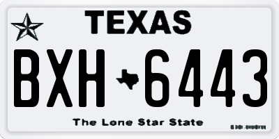 TX license plate BXH6443