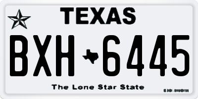 TX license plate BXH6445