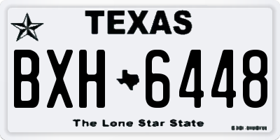TX license plate BXH6448