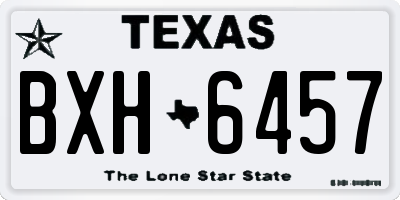TX license plate BXH6457