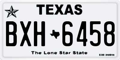 TX license plate BXH6458