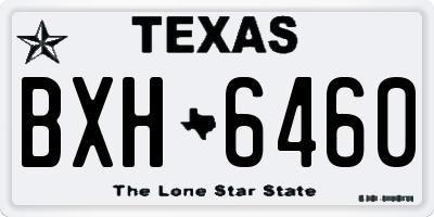 TX license plate BXH6460